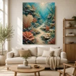 Vibrant Coral Reef Pathway Canvas Print - Image 7