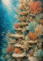 Elegant Coral Reef Wall Canvas Print
