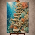 Elegant Coral Reef Wall Canvas Print