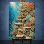 Elegant Coral Reef Wall Canvas Print - Image 2