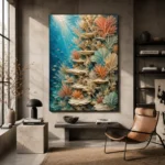 Elegant Coral Reef Wall Canvas Print - Image 3