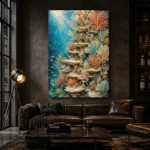 Elegant Coral Reef Wall Canvas Print - Image 4