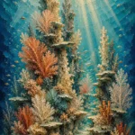 Luminous Coral Towers Canvas Print