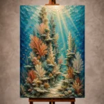 Luminous Coral Towers Canvas Print