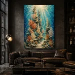Luminous Coral Towers Canvas Print - Image 4
