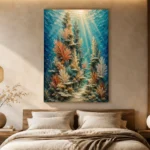 Luminous Coral Towers Canvas Print - Image 6