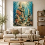 Luminous Coral Towers Canvas Print - Image 7