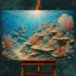 Flourishing Coral Terraces Canvas Print - Image 2