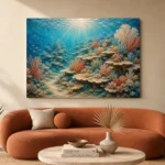 Flourishing Coral Terraces Canvas Print - Image 3