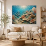 Flourishing Coral Terraces Canvas Print - Image 7