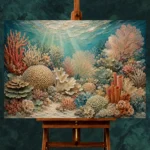 Warm Coral Reef Ecosystem Canvas Print - Image 2