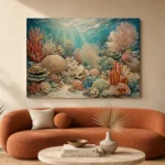 Warm Coral Reef Ecosystem Canvas Print - Image 3