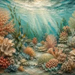 Elegant Coral Colony Tapestry Canvas Print