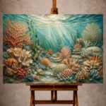 Elegant Coral Colony Tapestry Canvas Print