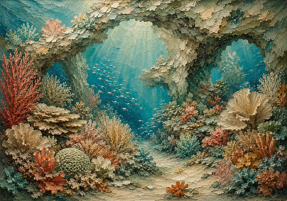Serene Coral Sanctuary Canvas Print
