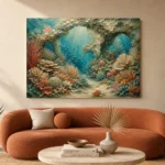 Serene Coral Sanctuary Canvas Print - Image 3