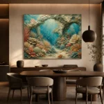 Serene Coral Sanctuary Canvas Print - Image 4