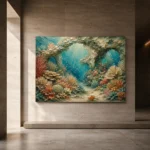 Serene Coral Sanctuary Canvas Print - Image 5