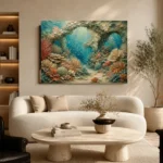 Serene Coral Sanctuary Canvas Print - Image 6