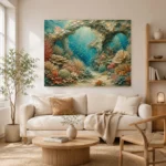 Serene Coral Sanctuary Canvas Print - Image 7