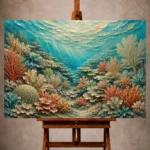 Flowing Coral Ridge Seascape Canvas Print