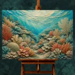 Flowing Coral Ridge Seascape Canvas Print - Image 2
