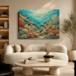 Flowing Coral Ridge Seascape Canvas Print - Image 6