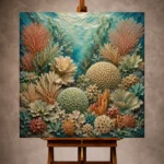 Layered Coral Garden Canvas Print