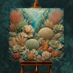 Layered Coral Garden Canvas Print - Image 2