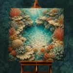 Secluded Coral Reef Basin Canvas Print - Image 2