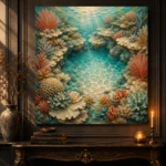 Secluded Coral Reef Basin Canvas Print - Image 4