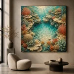 Secluded Coral Reef Basin Canvas Print - Image 6