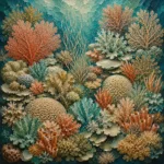 Intricate Coral Patchwork Canvas Print