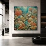 Intricate Coral Patchwork Canvas Print - Image 5
