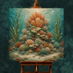 Majestic Coral Crown Canvas Print - Image 2