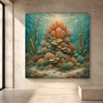Majestic Coral Crown Canvas Print - Image 3