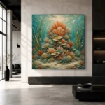 Majestic Coral Crown Canvas Print - Image 5