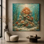 Majestic Coral Crown Canvas Print - Image 6