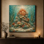 Majestic Coral Crown Canvas Print - Image 7