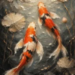 Graceful Koi Fish Canvas Print