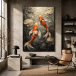 Graceful Koi Fish Canvas Print - Image 3