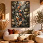 Elegant Koi Stream Wall Art Canvas Print - Image 8