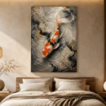 Meditative Noble Koi Fish Wall Art Canvas Print - Image 6
