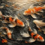 Panoramic Underwater Koi Fish Wall Art Canvas Print