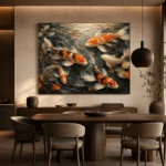 Panoramic Underwater Koi Fish Wall Art Canvas Print - Image 4