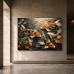 Panoramic Underwater Koi Fish Wall Art Canvas Print - Image 5
