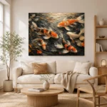 Panoramic Underwater Koi Fish Wall Art Canvas Print - Image 7