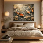 Luminous Flowing Koi Fish Wall Art Canvas Print - Image 8