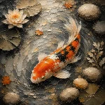 Tranquil Japanese Koi Fish Wall Art Canvas Print