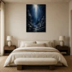 Mysterious Deep Sea Wall Art Canvas Print showcased in an elegant minimalist interior